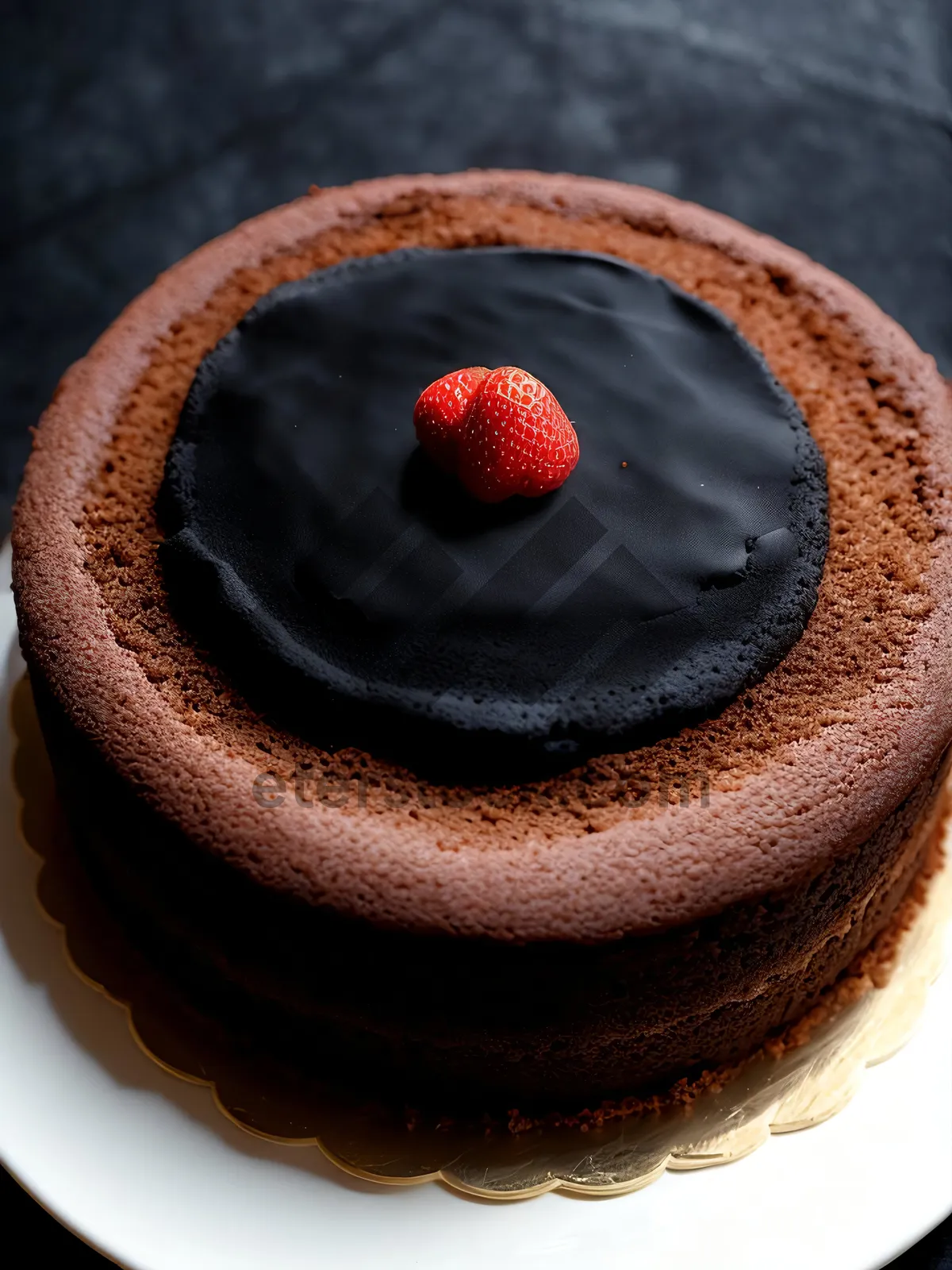 Picture of Gourmet Berry Chocolate Cake with Fresh Cream