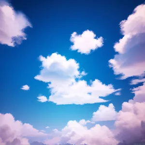 Blissful Sky: A Serene Cloudscape on a Sunny Summer Day