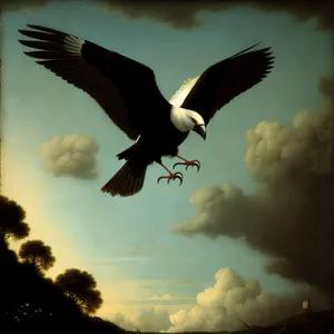 Graceful Wings: Majestic Bald Eagle Soaring in the Sky