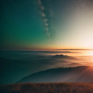Vibrant Sunset over the Serene Ocean