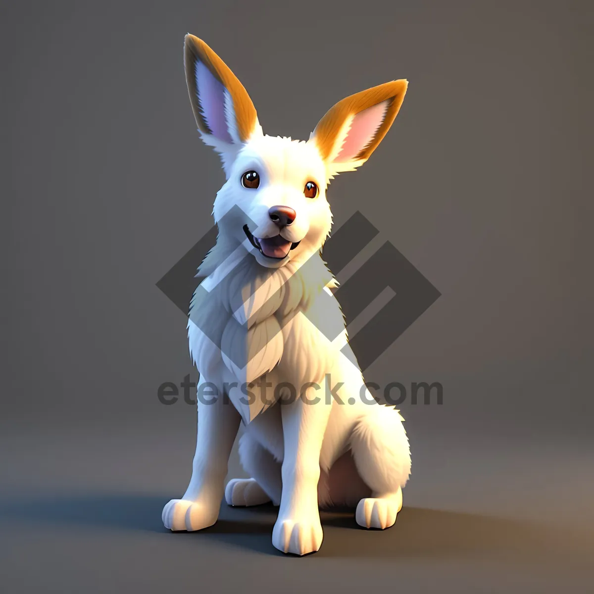 Picture of Cute 3D Bunny Baby Cartoon Animal Render