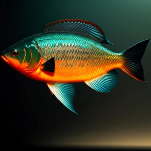 Colorful Goldfish Swim in Aquarium Bowl
