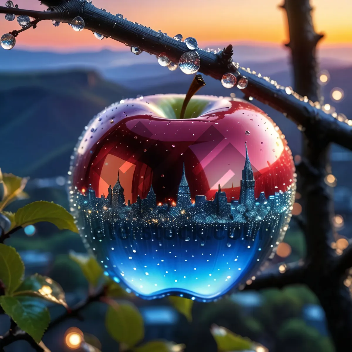 Picture of Delicious Fresh Apple Holiday Fence Structure
