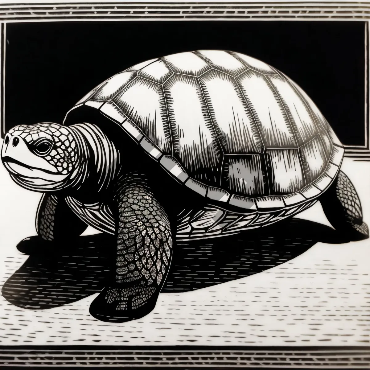 Picture of Slow and Steady Reptile in Turtle Shell