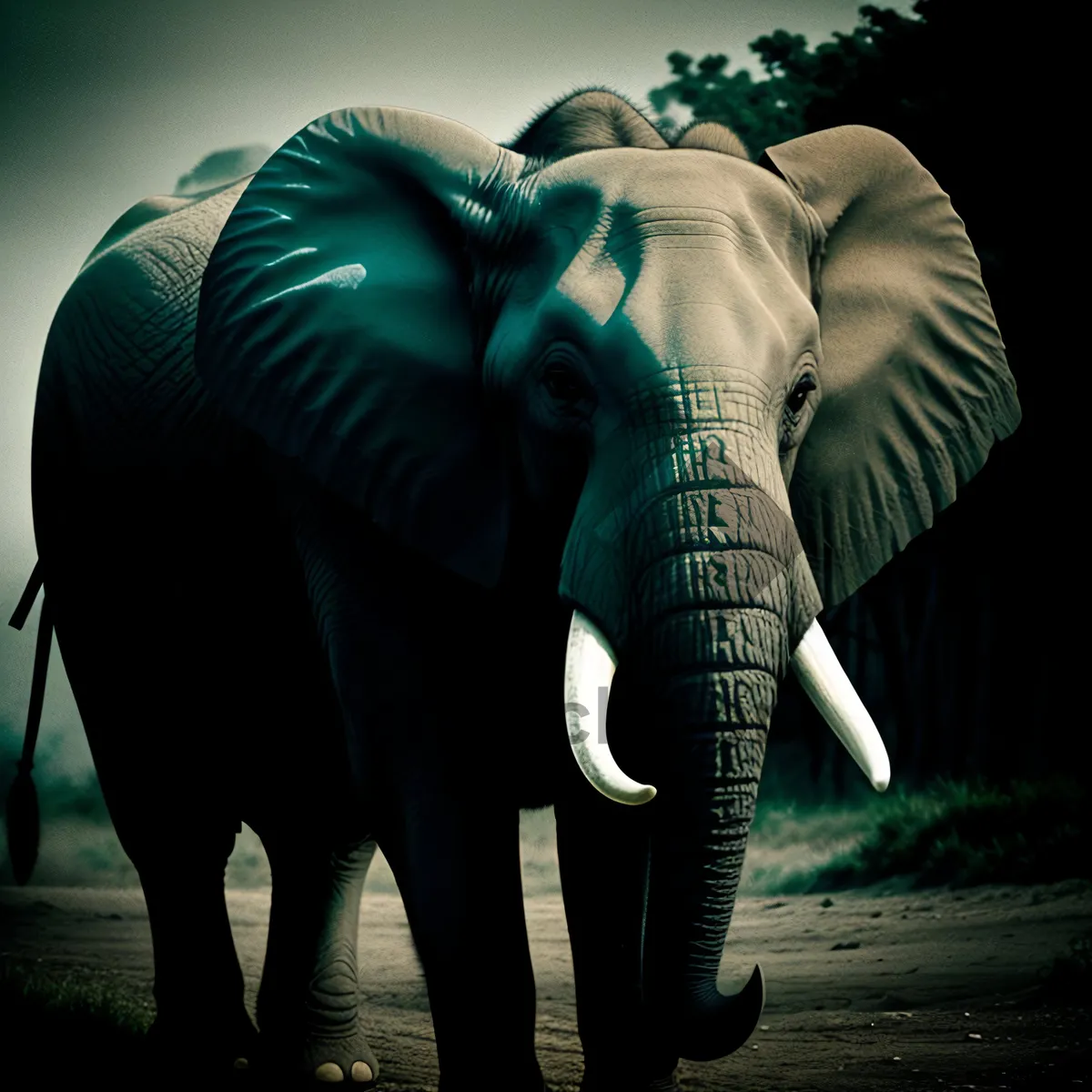 Picture of Majestic Tusker in a South African Safari Park