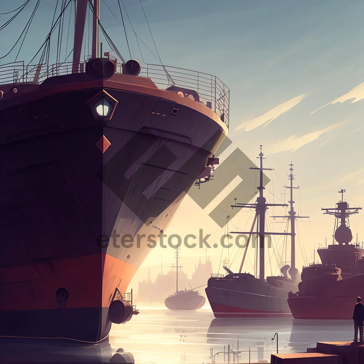 Picture of Sailing Vessel at Harbor Dock