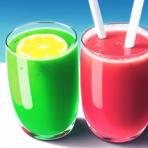 Refreshing Fruit Juice in a Glass