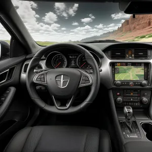 Modern Car Steering Wheel Control Panel