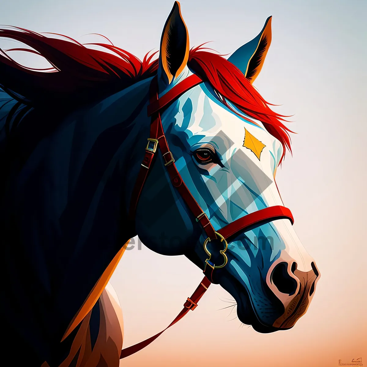 Picture of Graceful equine portrait - Majestic horse artwork