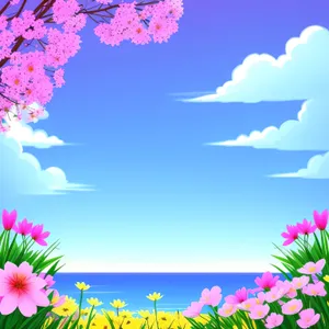Pink Floral Seasonal Art Design