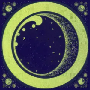 Moonlight on Water: Graphic Circle Design Pattern