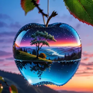 Glass World Bowl Planet Container 3D Sphere Vessel