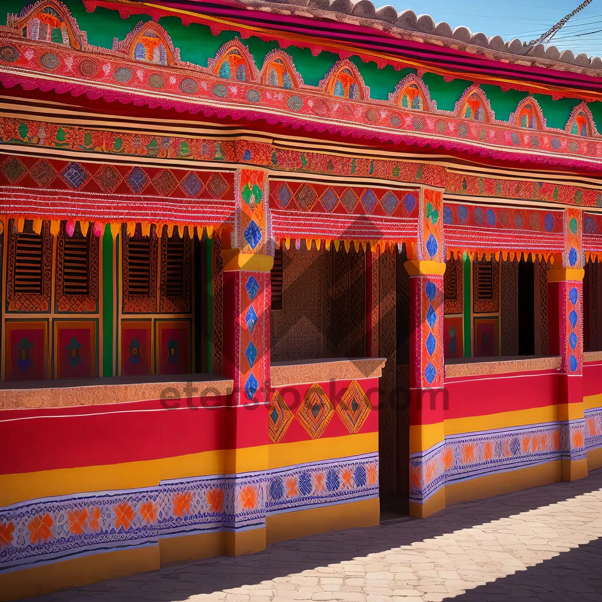 Picture of Ancient Temple Tramway: A Historic Conveyance through China's Cultural City.