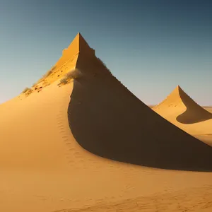 Vast Sandy Dunes in Moroccan Desert