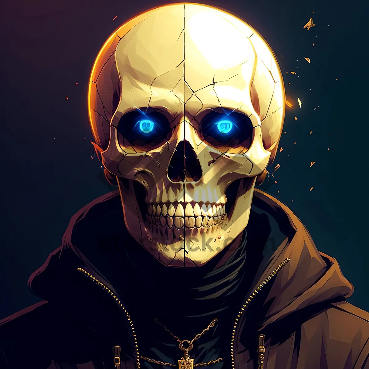 Picture of Grim Pirate Skull with Frightening Goggles