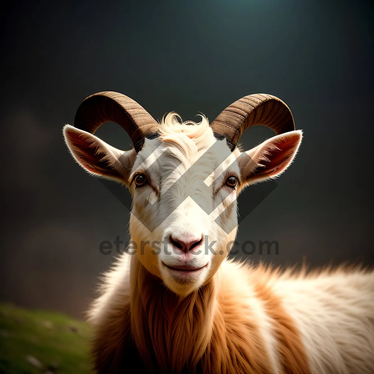 Picture of Rural Ram Grazing on Mountain Meadow