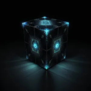 Glass gem design in 3D shape