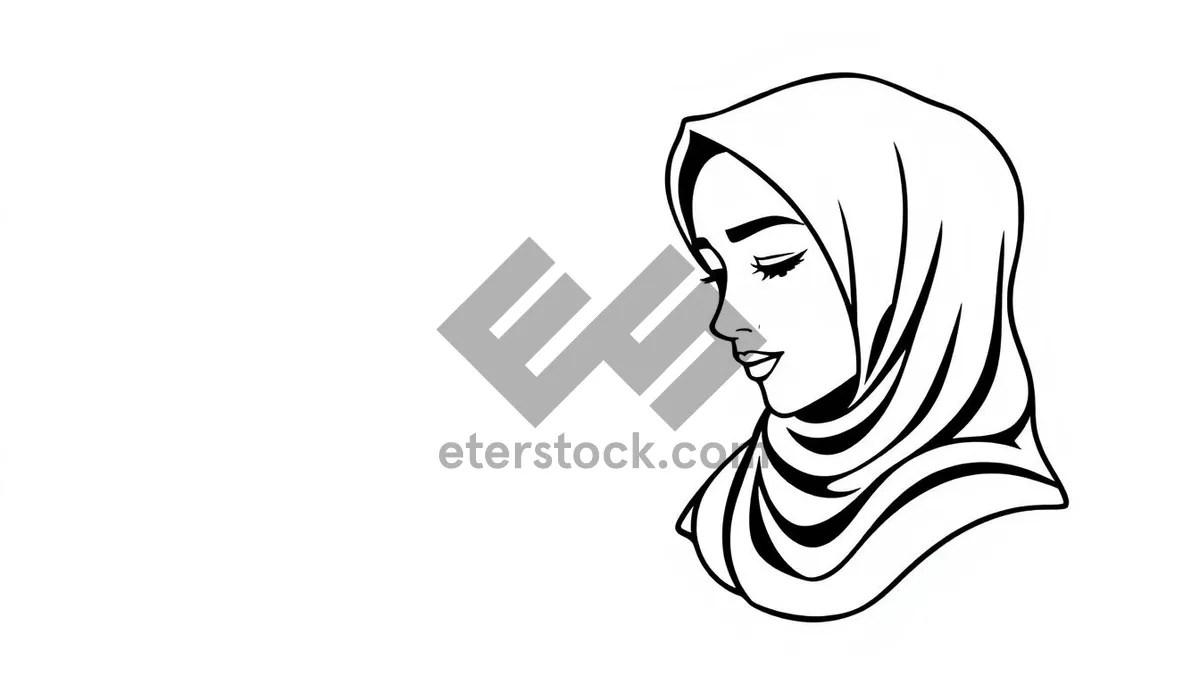 Picture of Black Cartoon Face Art with Unique Haircut Drawing