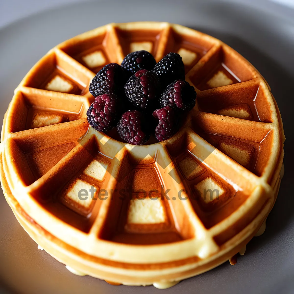 Picture of Gourmet Berry Chocolate Trivet: Sweet Delight on a Plate