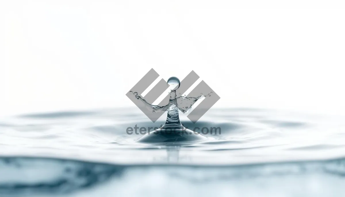 Picture of Clear water fountain with falling drops