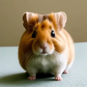 Furry Friend Portrait: Cute Guinea Pig with Fluffy Fur