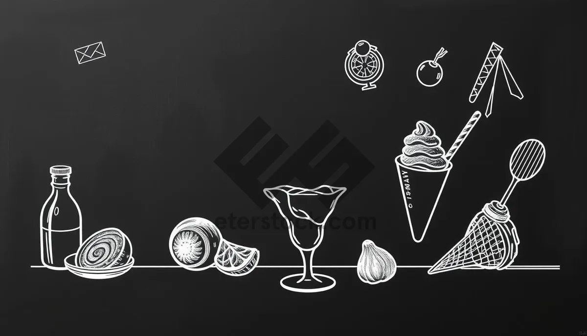Picture of Black golfer silhouette design icon set.