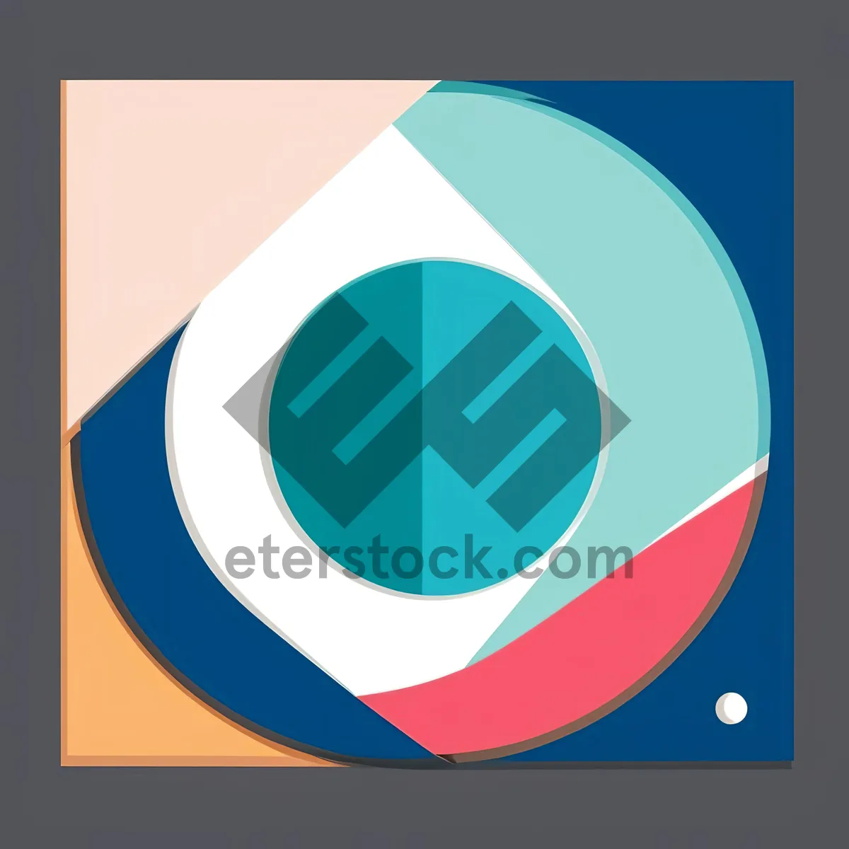 Picture of Shiny 3D Circle Logo Design - Web Button Element