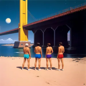 Sun-Kissed Beach Fun: Bikini Volleyball by the Sea