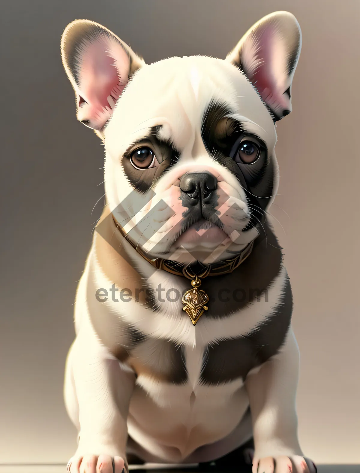 Picture of Cute Terrier Bulldog Puppy - Adorable Purebred Canine