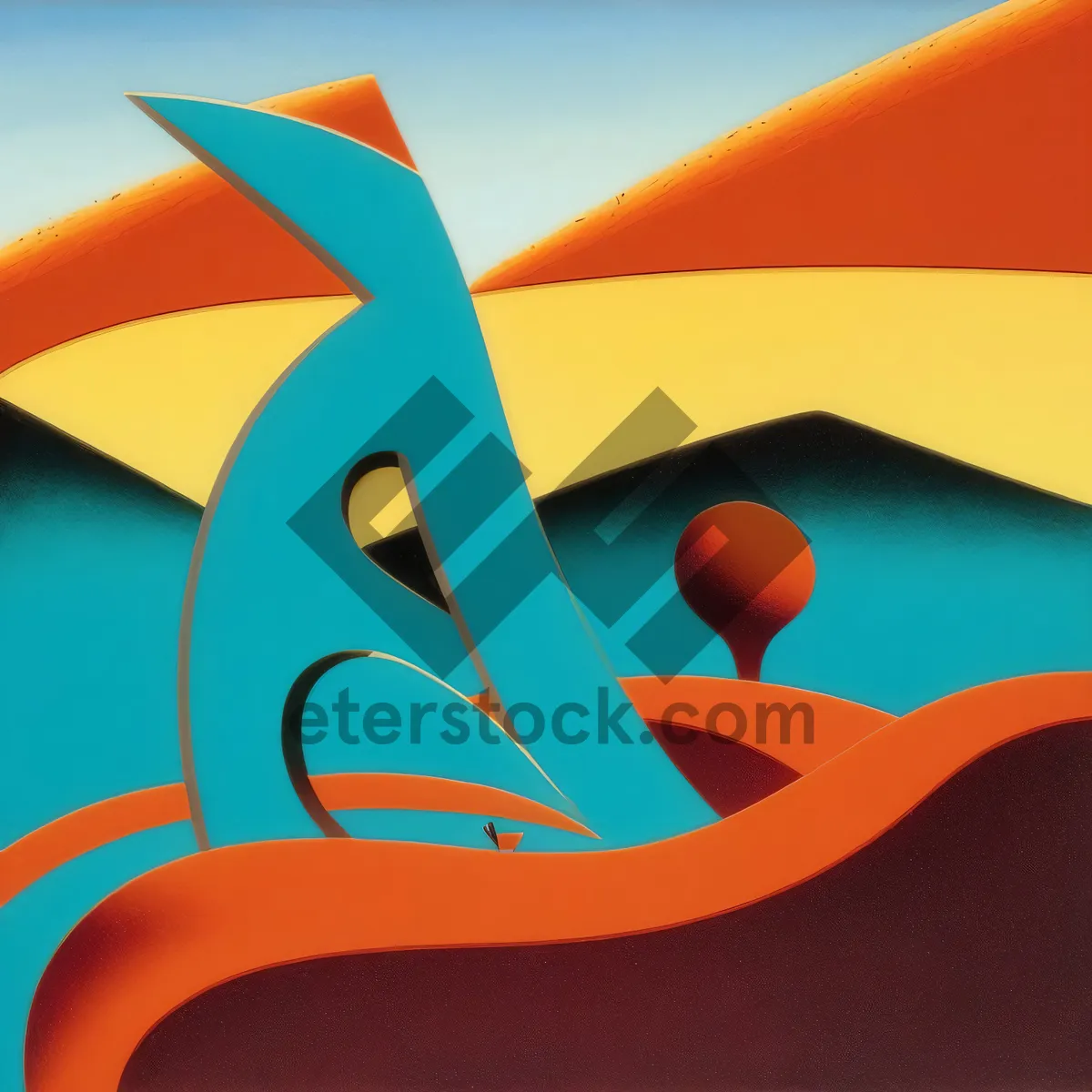 Picture of Whirling Flag: Artistic Breeze Pinwheel Design