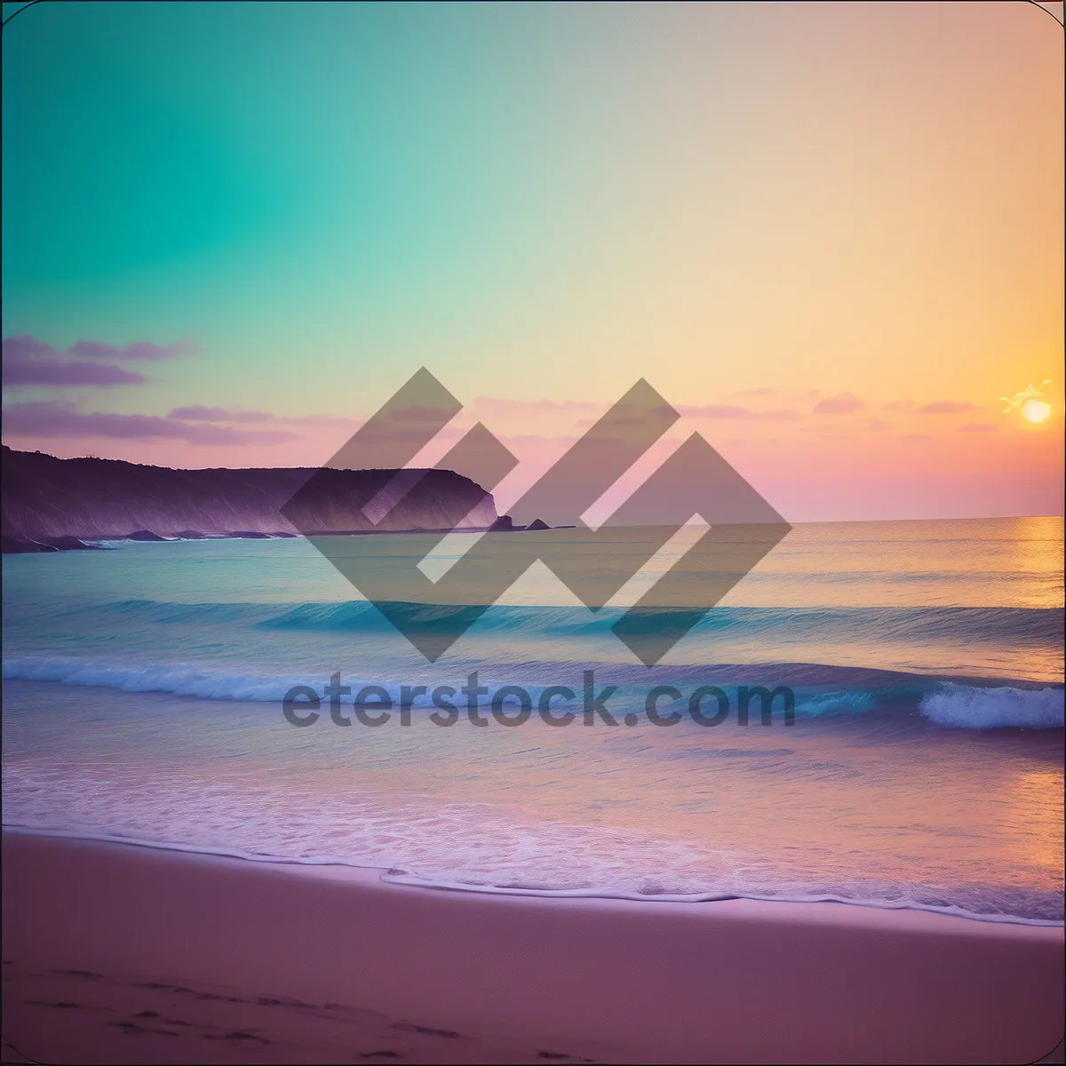 Picture of Tranquil Beach Sunset on a Tropical Island