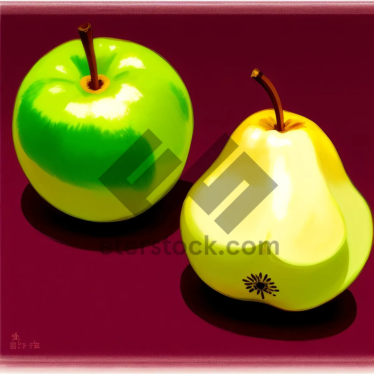 Picture of Fresh and Juicy Golden Delicious Apple