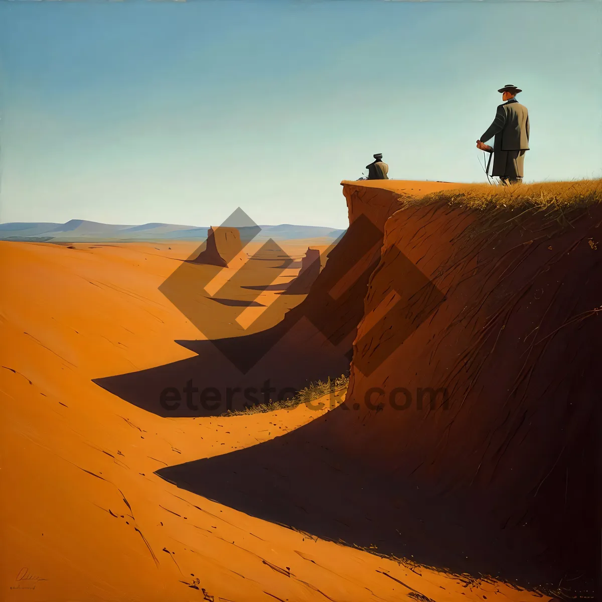 Picture of Sun-Drenched Sahara: Majestic Desert Landscape