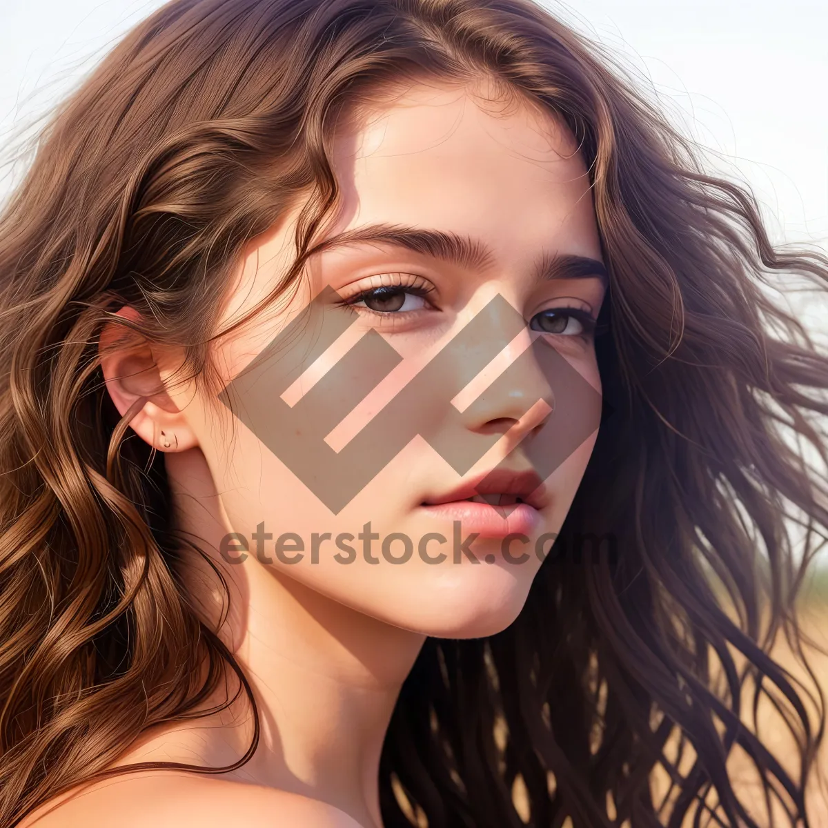 Picture of Sensual Beauty: Youthful Elegance in Closeup