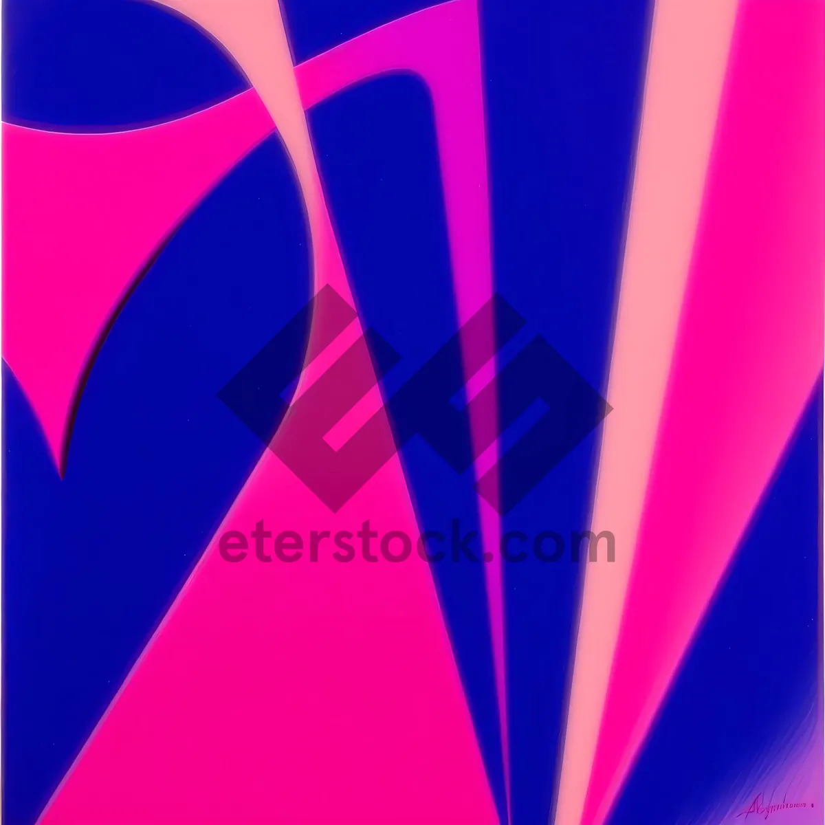 Picture of Dynamic Geometric Artwork in Vibrant Colors