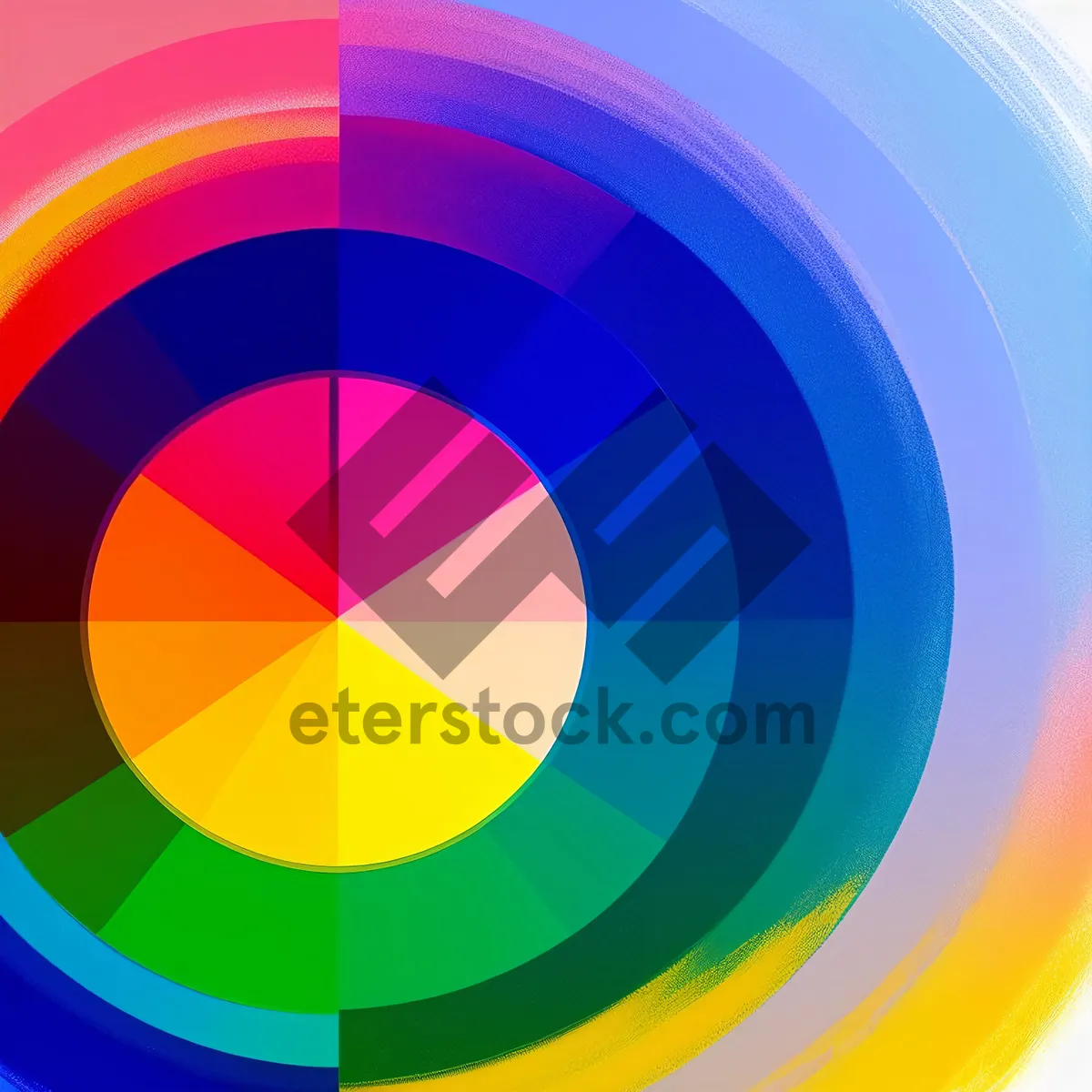 Picture of Vibrant Rainbow Artistic Gradient Circle