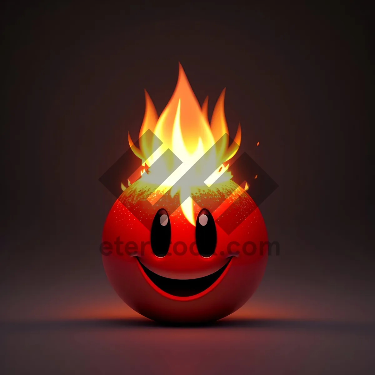 Picture of Flaming Pumpkin Icon: Vibrant Light and Heat