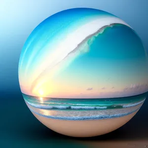 Earth Globe: Planet in Glass Sphere - 3D Icon