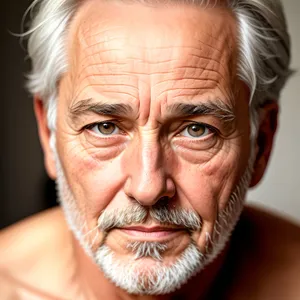 Smiling Senior Man with Gray Hair