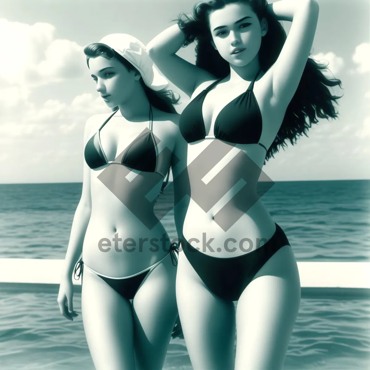 Picture of Sun-kissed Summer Beauty in Sensual Beachwear