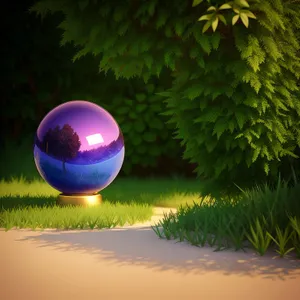 Reflective Globe Planet Ball in 3D