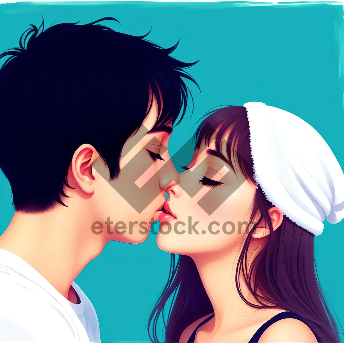 Picture of Seductive Brunette with Captivating Hairstyle and Alluring Makeup