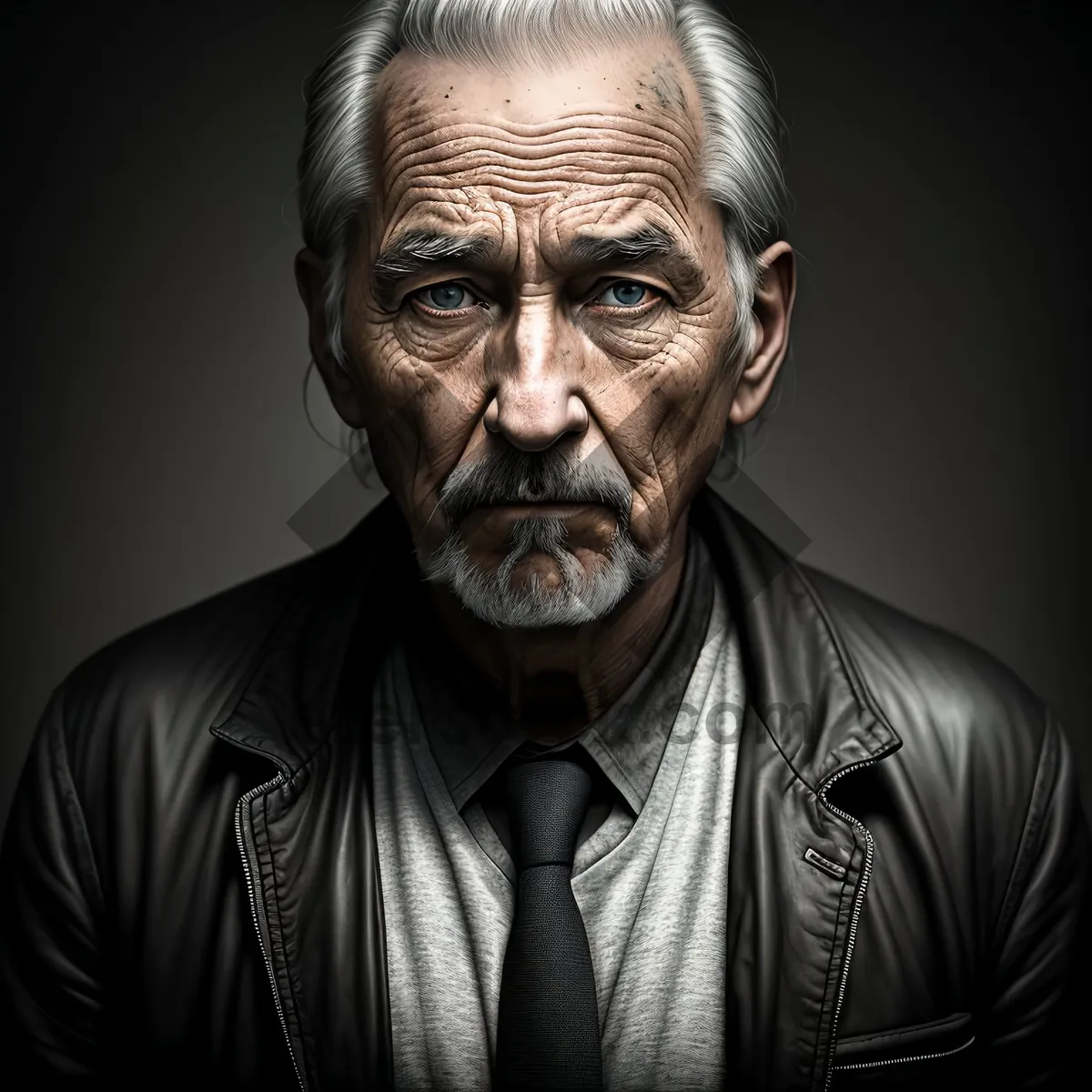 Picture of Serious Black Male Senior Portrait with Expressive Eyes