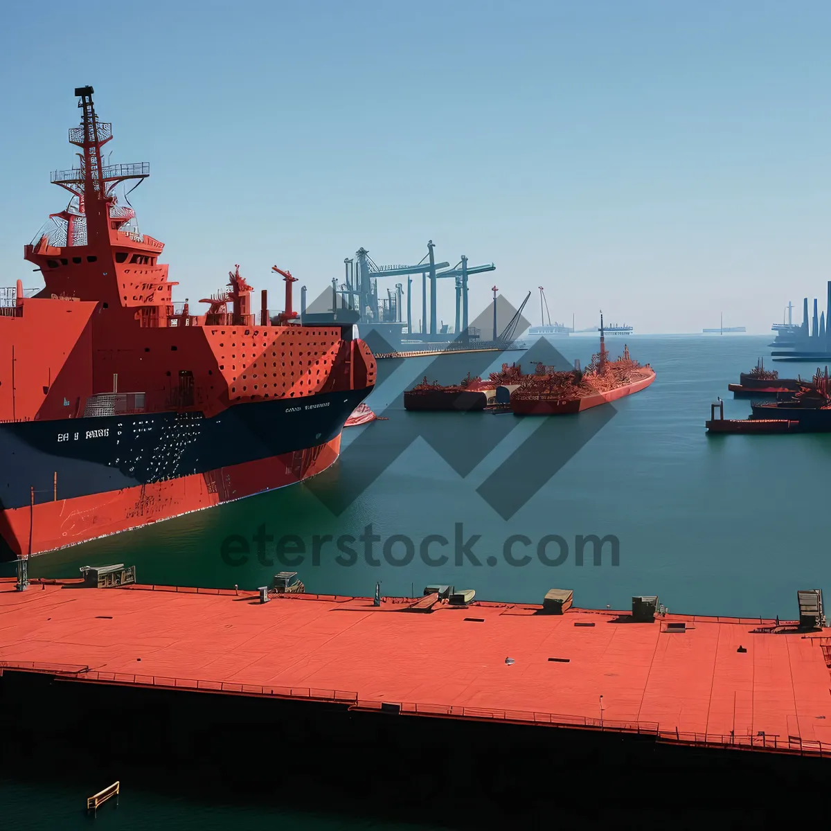 Picture of Container Ship at Industrial Port