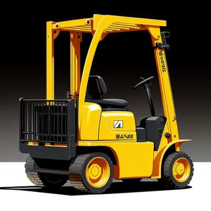 Yellow Heavy-Duty Forklift Loader in Industrial Setting