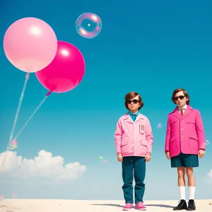 Colorful Balloon Celebration in the Air