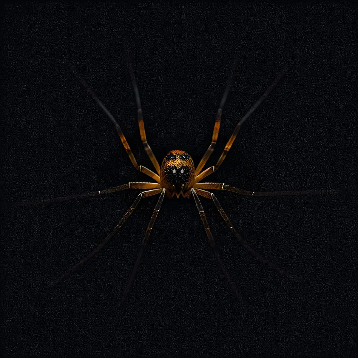 Picture of Barn Spider Close-Up: A Harvestman Arachnid Crafting a Web