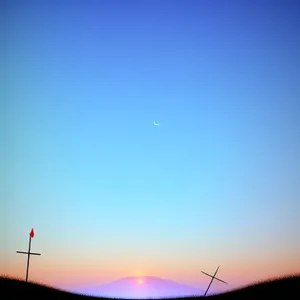 Radiant Summer Sunset over Meadow