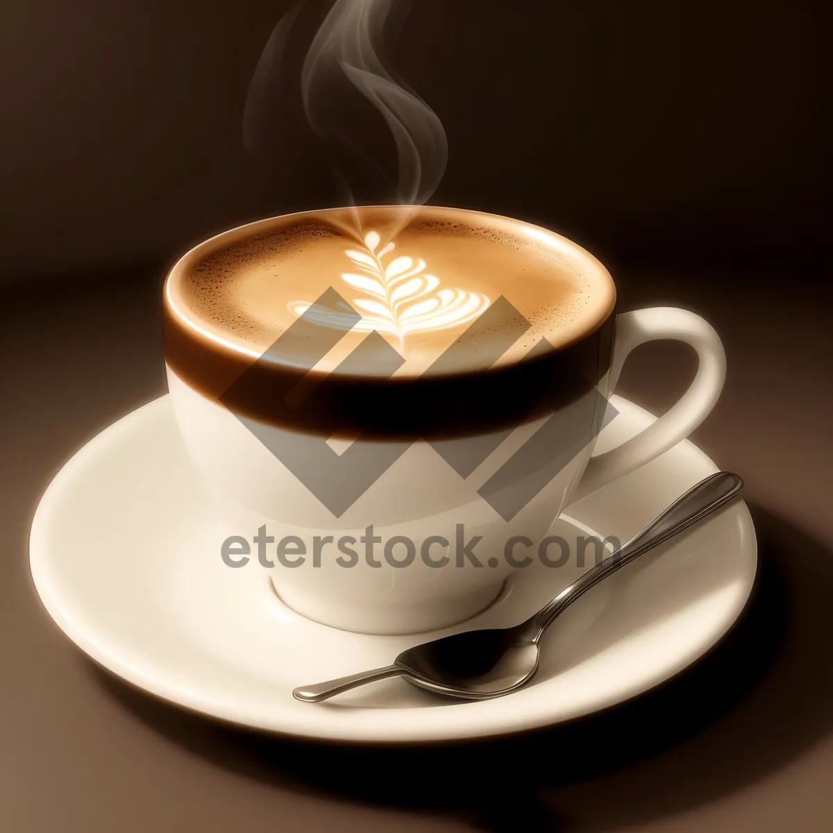 Picture of Fresh Morning Brew on Dark Restaurant Table