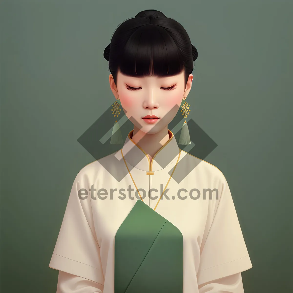 Picture of Smiling brunette professional businesswoman in corporate suit